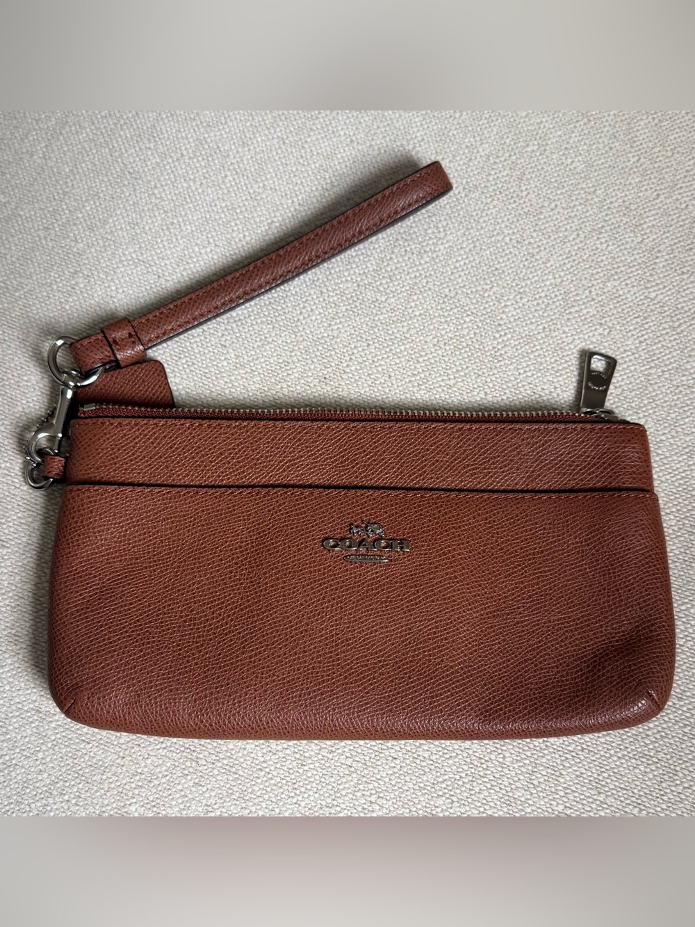 Coach Brown Leather Wristlet